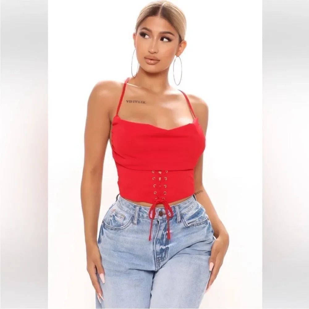 Fashion Nova Chaya Corset Cami Top
